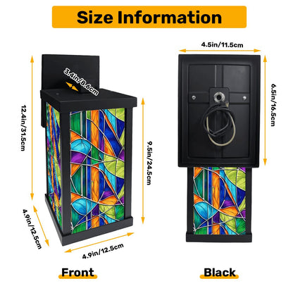 Mid Century Modern Faux Stained Glass Wall Sconce