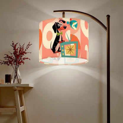 Atomic Doxie Dachshund Retro TV 50s Mid Century Lamp Shade