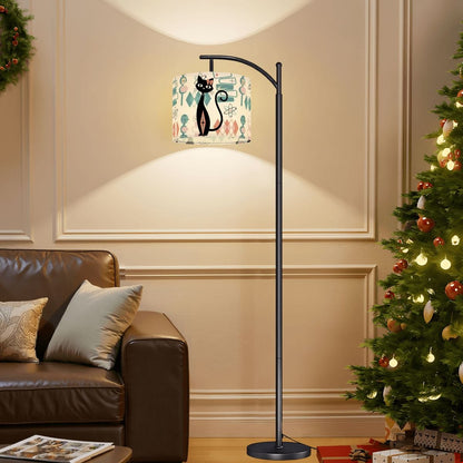 Atomic Cat Mid Century Arc Floor Lamp, Retro 1950S Geometric Accent Lighting