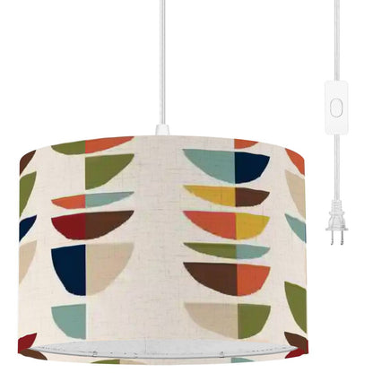 Mid Century Modern Scandinavian Geometric Plug-In Pendant Lamp