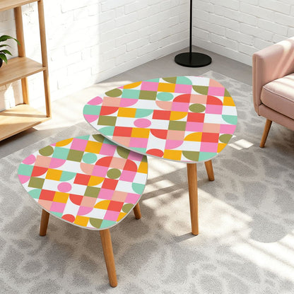 1960s Mod Geometric Mid Century Modern Nesting Tables
