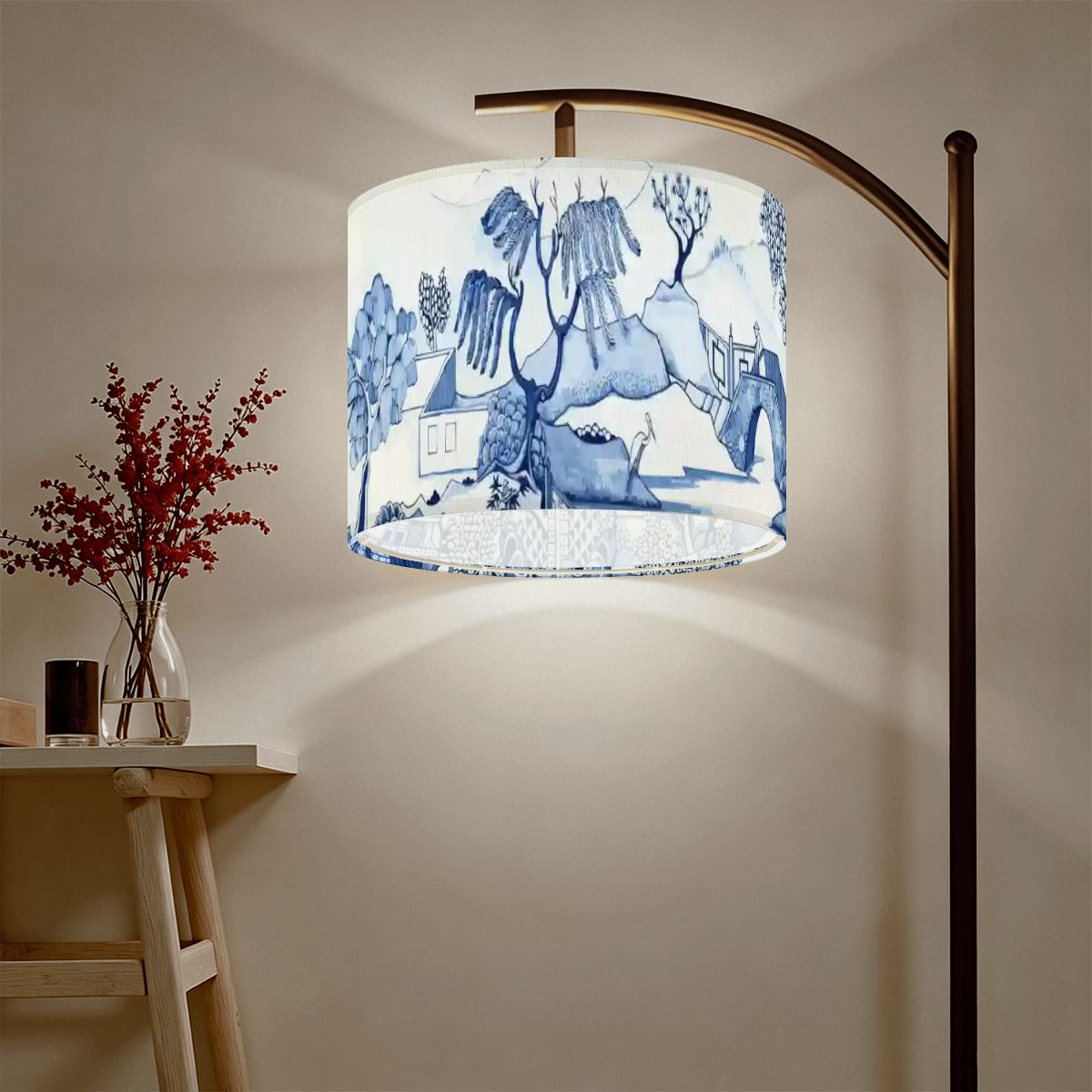 Blue Willow Chinoiserie Lamp Shade