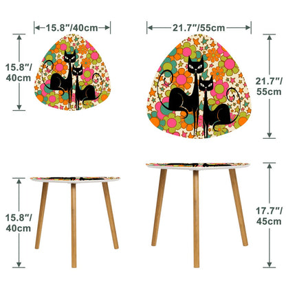 Kitschy Groovy Atomic Cat Mid Century Modern Nesting Tables