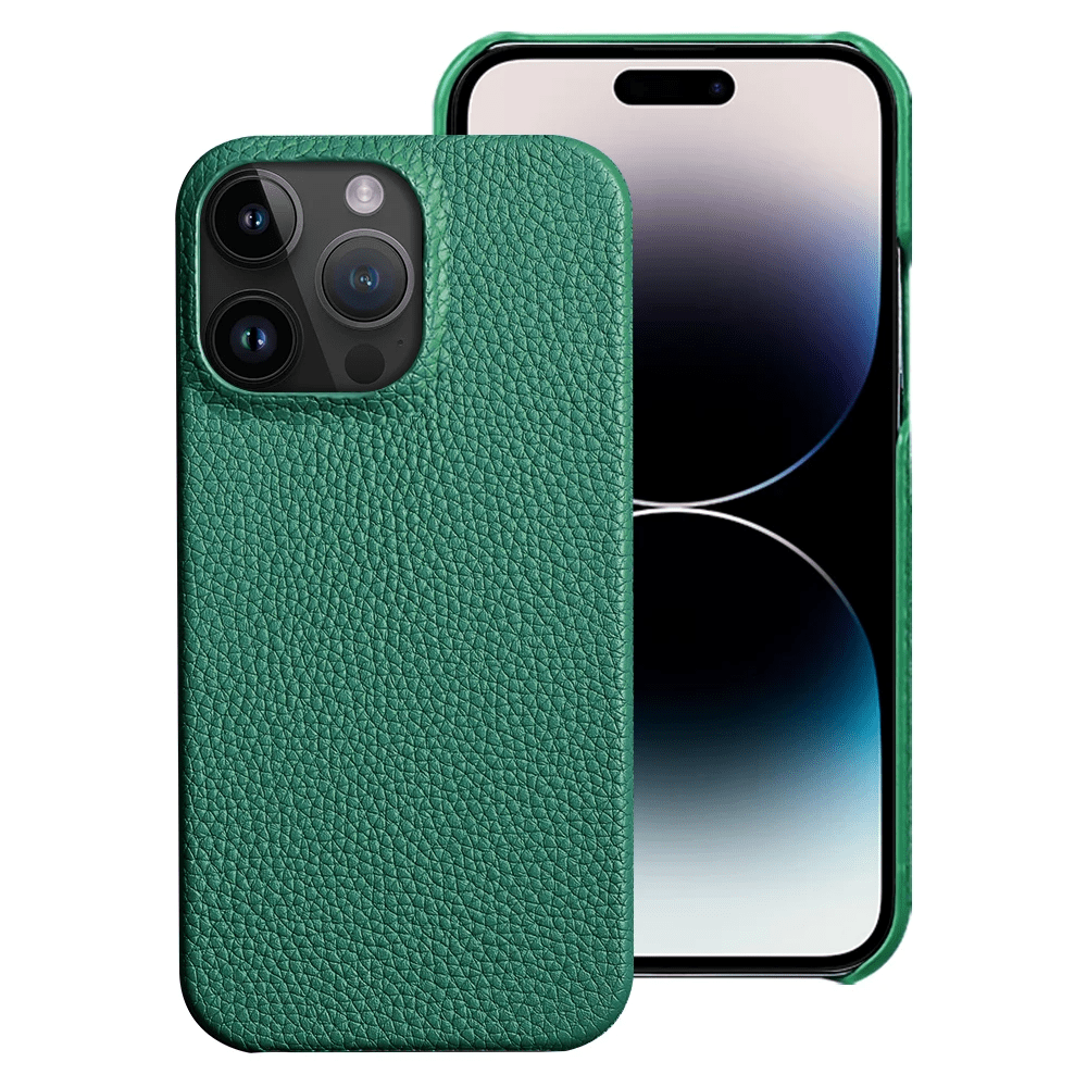 Kate McEnroe New York Genuine Cowhide Leather iPhone 15 Pro, Plus, Pro Max Cases Phone Cases iPhone 15 Pro Max / Green IP15PM-GCHLPC-GR
