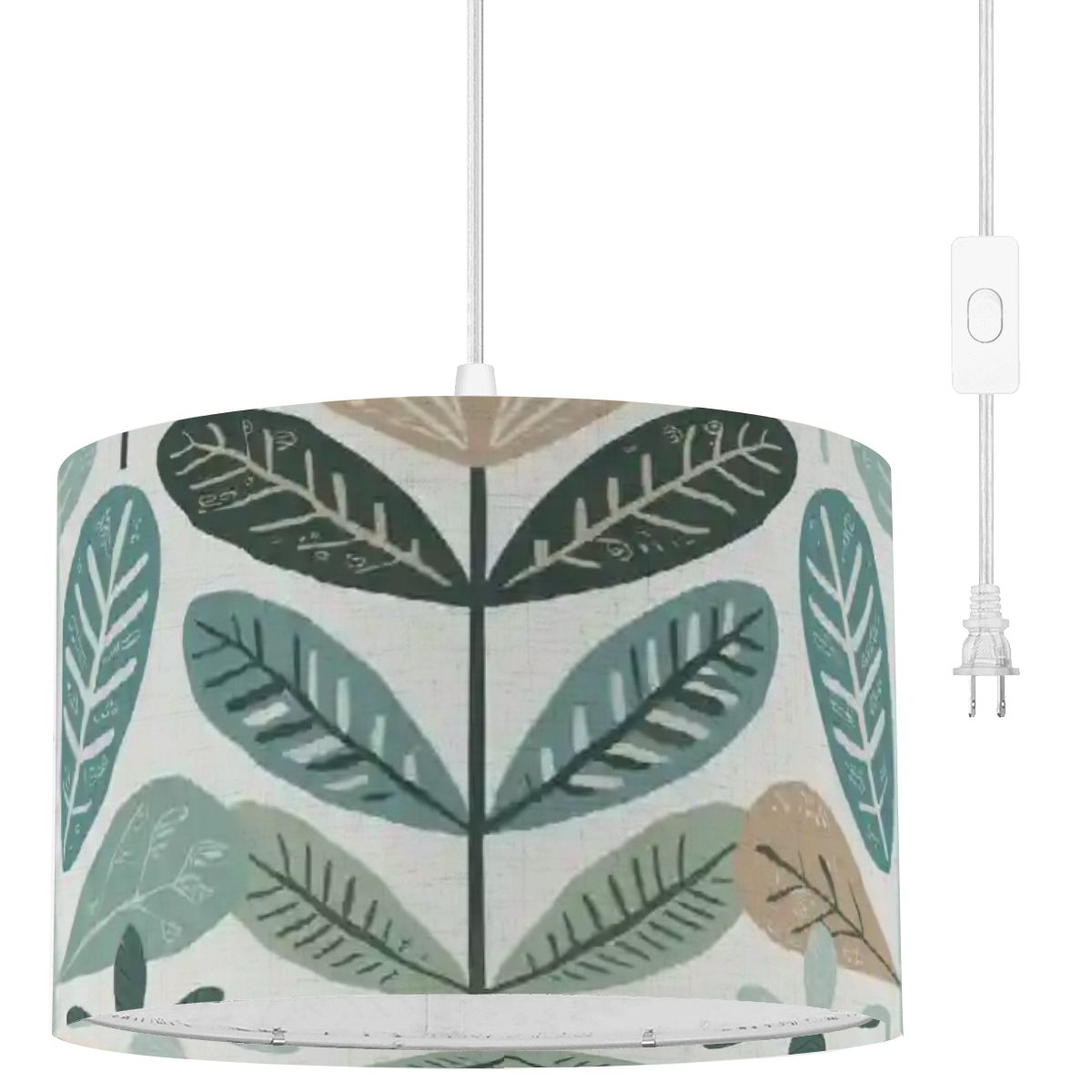 Mid Century Modern Scandinavian Floral Retro Botanical Pendant Lamp