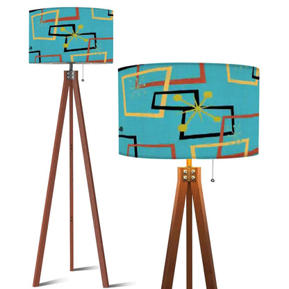 Mid Century Modern Atomic Floor Lamp Retro Geometric Tripod Lighting