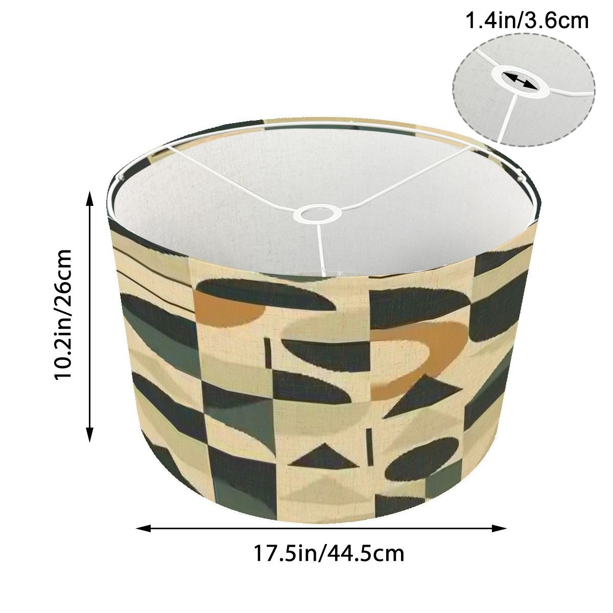 Mid Century Modern Bauhaus Geometric Retro Lamp Shade