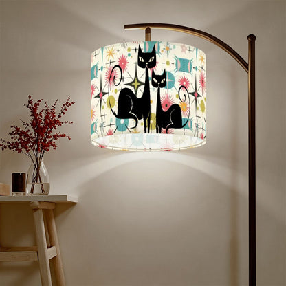 Kitschy Atomic Cat Starburst Mid Century Modern Lamp Shade