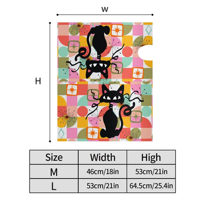 Retro Atomic Cat Kitschy MCM Magnetic Mailbox Cover