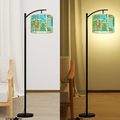 Tropical Tiki Polynesian Lamp Shade, Retro Mid Century Modern Exotica