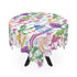 Chinoiserie Pagoda Lantern Tablecloth, Colorful Asian Garden Dining Linen