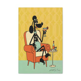 Kate McEnroe New York 1950s Anthropomorphic Poodle Wall Art, Retro Cocktail Kitsch CanvasCanvas Wall Art11388364157874206219