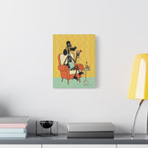 Kate McEnroe New York 1950s Anthropomorphic Poodle Wall Art, Retro Cocktail Kitsch CanvasCanvas Wall Art16615690497031003308