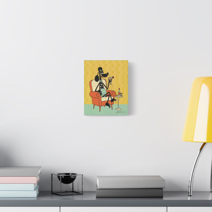Kate McEnroe New York 1950s Anthropomorphic Poodle Wall Art, Retro Cocktail Kitsch CanvasCanvas Wall Art16615690497031003308