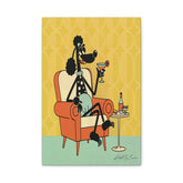 Kate McEnroe New York 1950s Anthropomorphic Poodle Wall Art, Retro Cocktail Kitsch CanvasCanvas Wall Art24228785535446566922