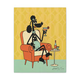 Kate McEnroe New York 1950s Anthropomorphic Poodle Wall Art, Retro Cocktail Kitsch CanvasCanvas Wall Art32293117895808398285
