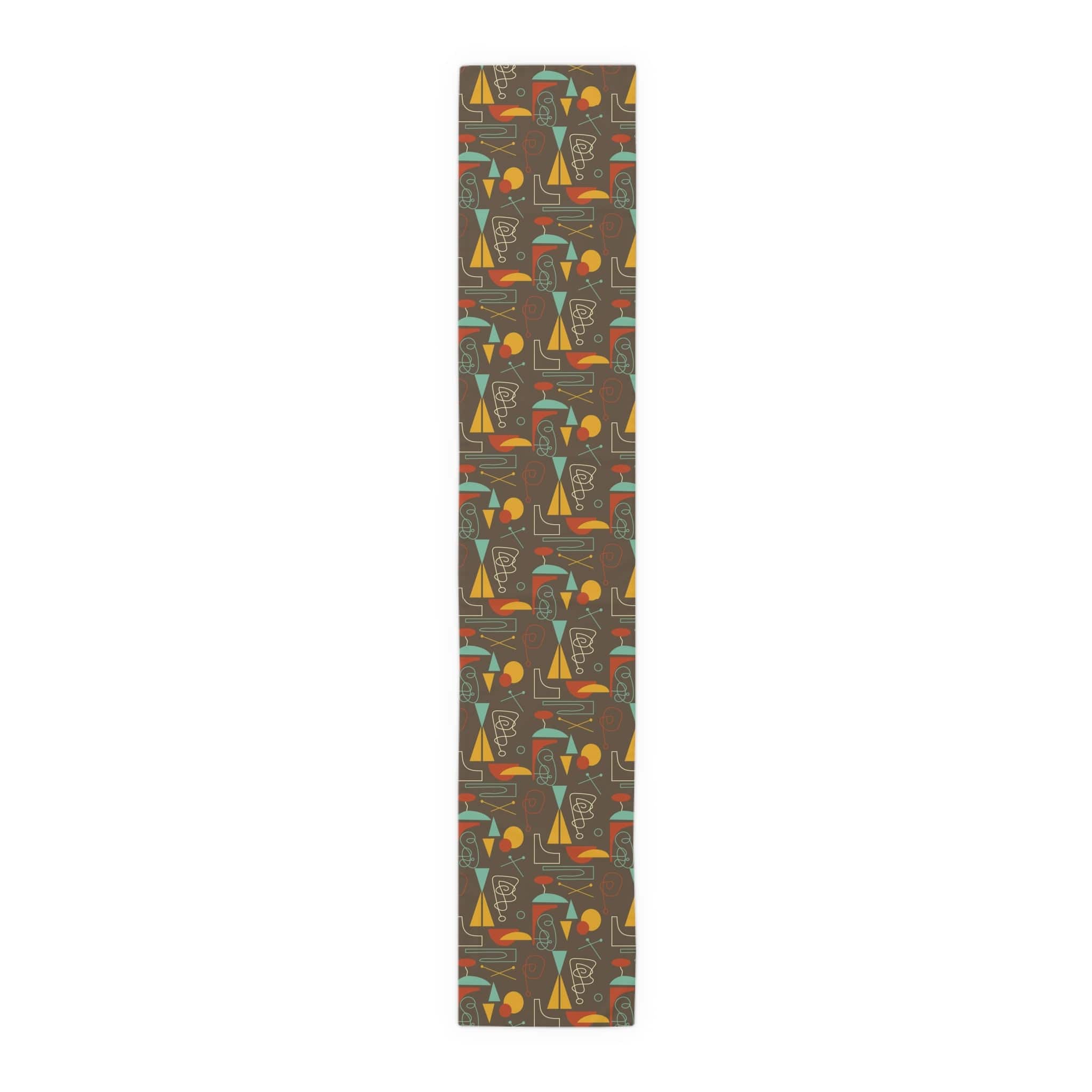Kate McEnroe New York 1950s Atomic Retro Mid Century Modern Geometric Abstract Table Runner (Cotton, Poly)Table Runners11430722716878380511