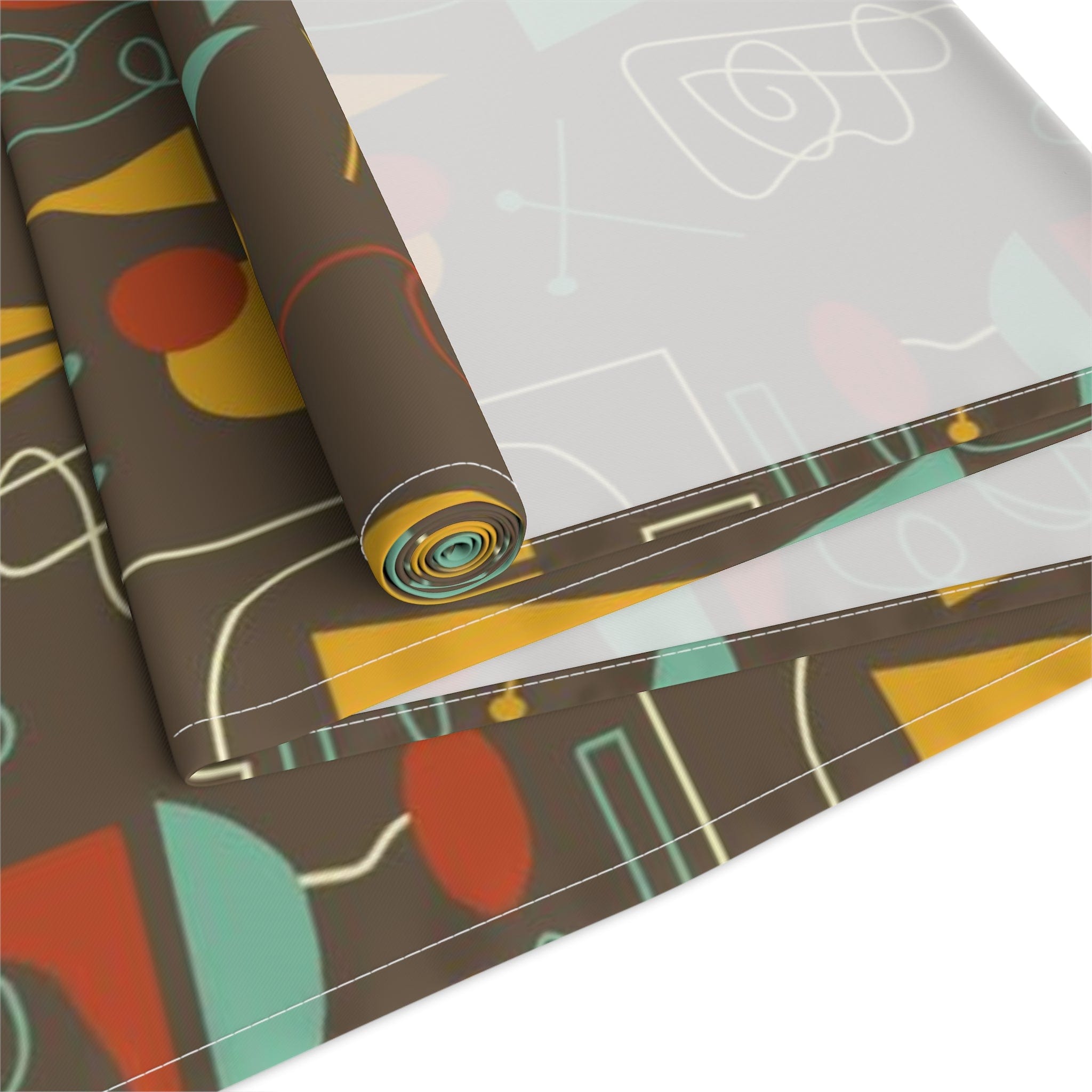 Kate McEnroe New York 1950s Atomic Retro Mid Century Modern Geometric Abstract Table Runner (Cotton, Poly)Table Runners12246166410310351222
