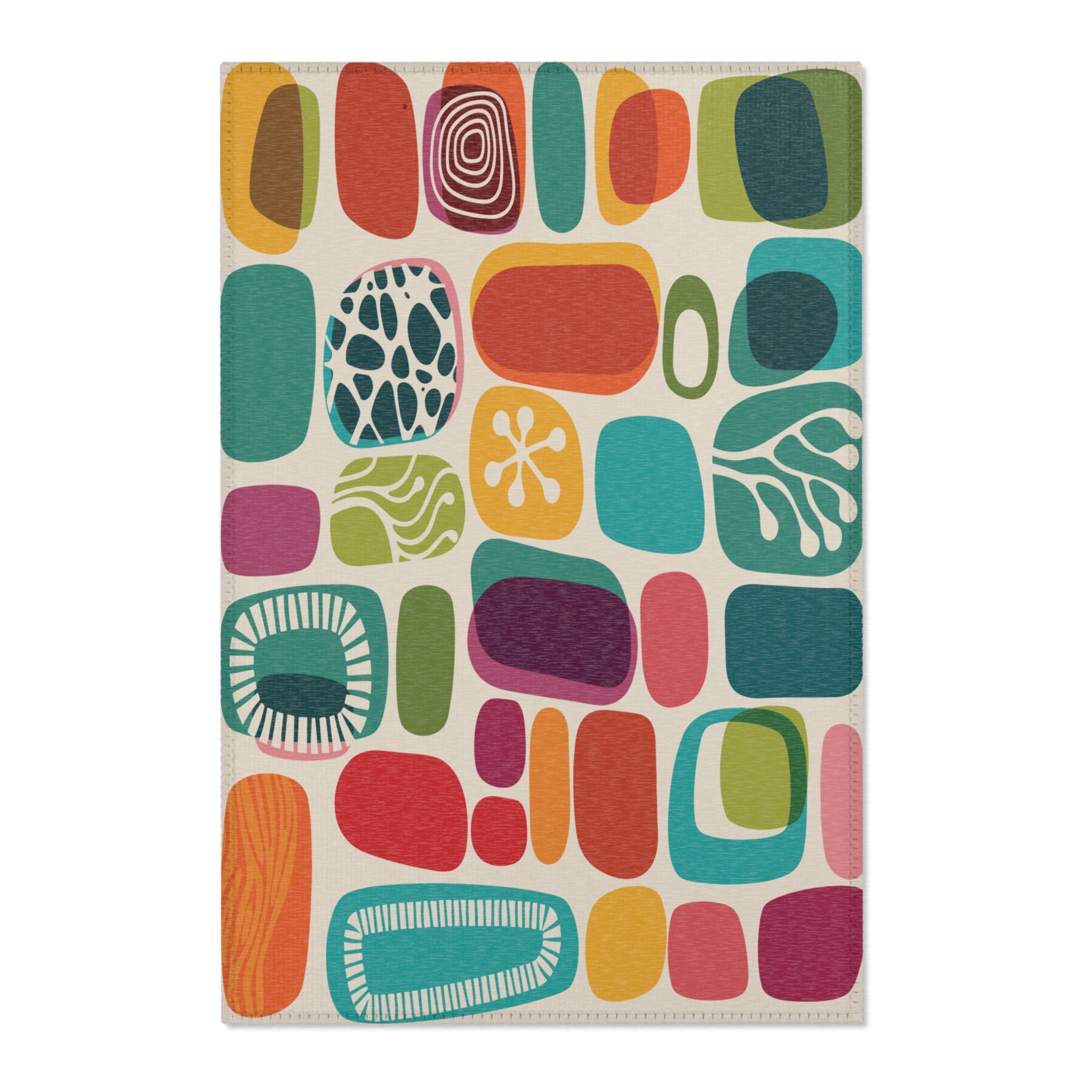 Kate McEnroe New York 1950s Mid Century Modern Amoeba Area RugRugs26353649112857994191