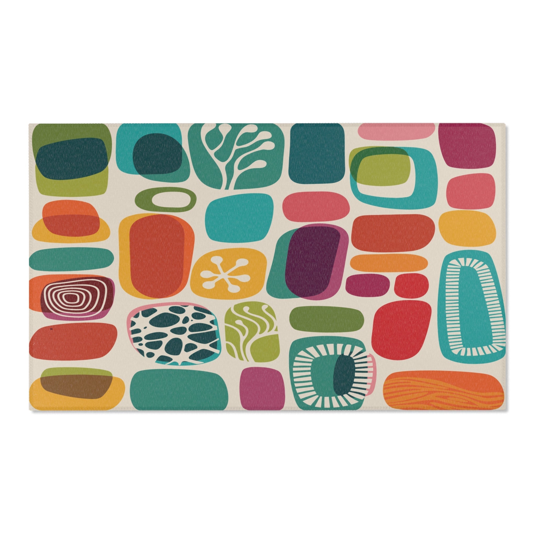 Kate McEnroe New York 1950s Mid Century Modern Amoeba Area RugRugs37570813383751795404