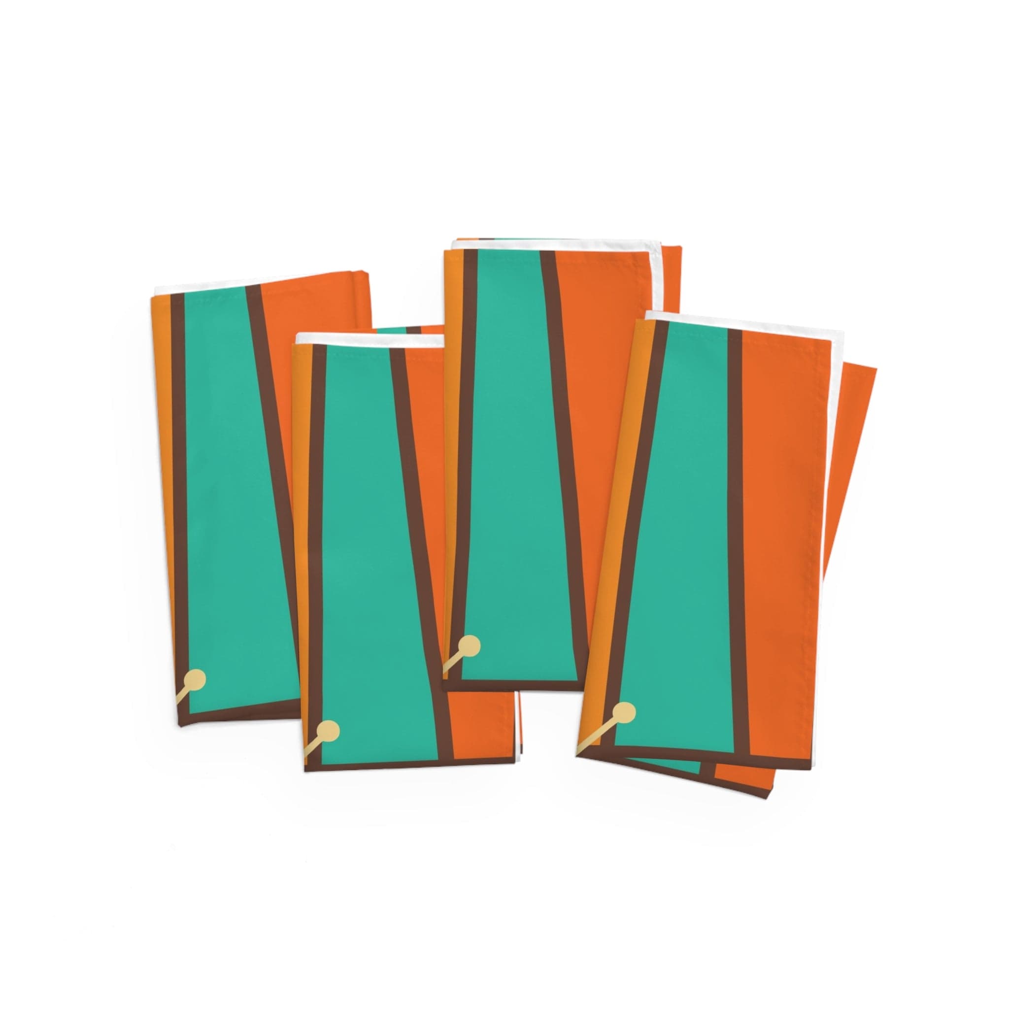 Kate McEnroe New York 1950s Mid Century Modern Geometric Cloth Dinner Napkins - Set of 4Napkins29236146957668213223