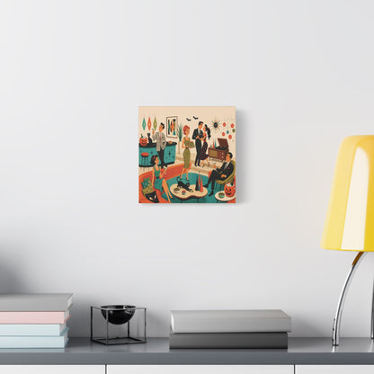 Kate McEnroe New York 1950s Mid Century Modern Halloween Cocktail Party Canvas Wall ArtCanvas Wall Art22082105667541700666