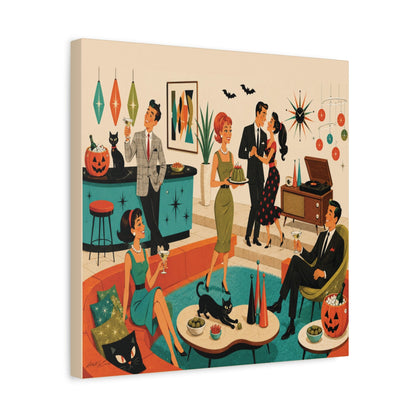 Kate McEnroe New York 1950s Mid Century Modern Halloween Cocktail Party Canvas Wall ArtCanvas Wall Art22082105667541700666