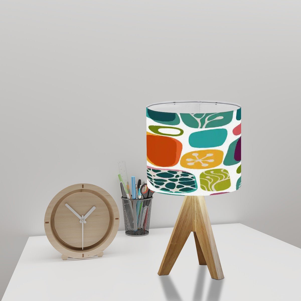 Kate McEnroe New York 1950s Mid Century Modern Retro Amoeba Abstract Wooden Tripod Table LampTable LampsGd9C5CzwnZ