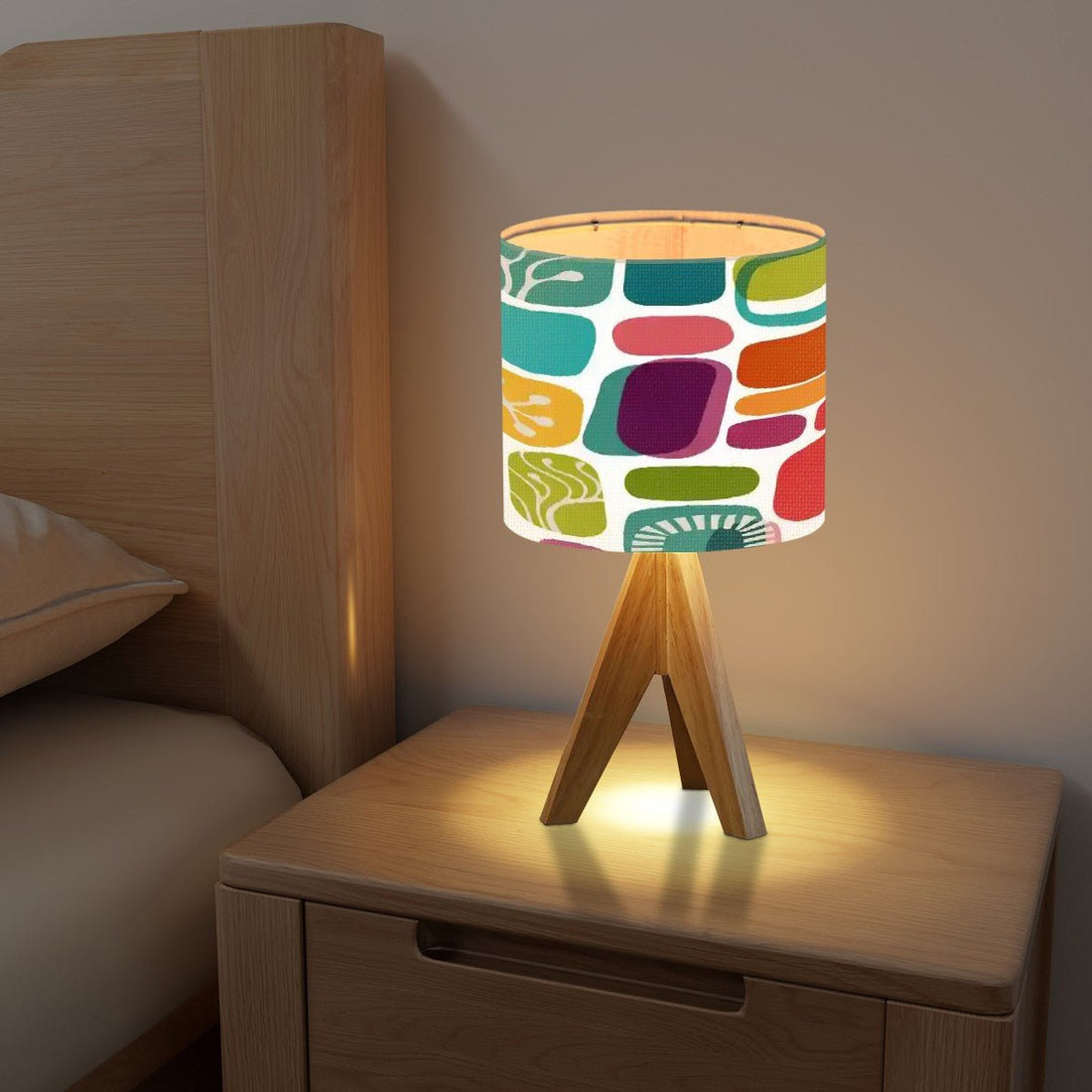 Kate McEnroe New York 1950s Mid Century Modern Retro Amoeba Abstract Wooden Tripod Table LampTable LampsGd9C5CzwnZ