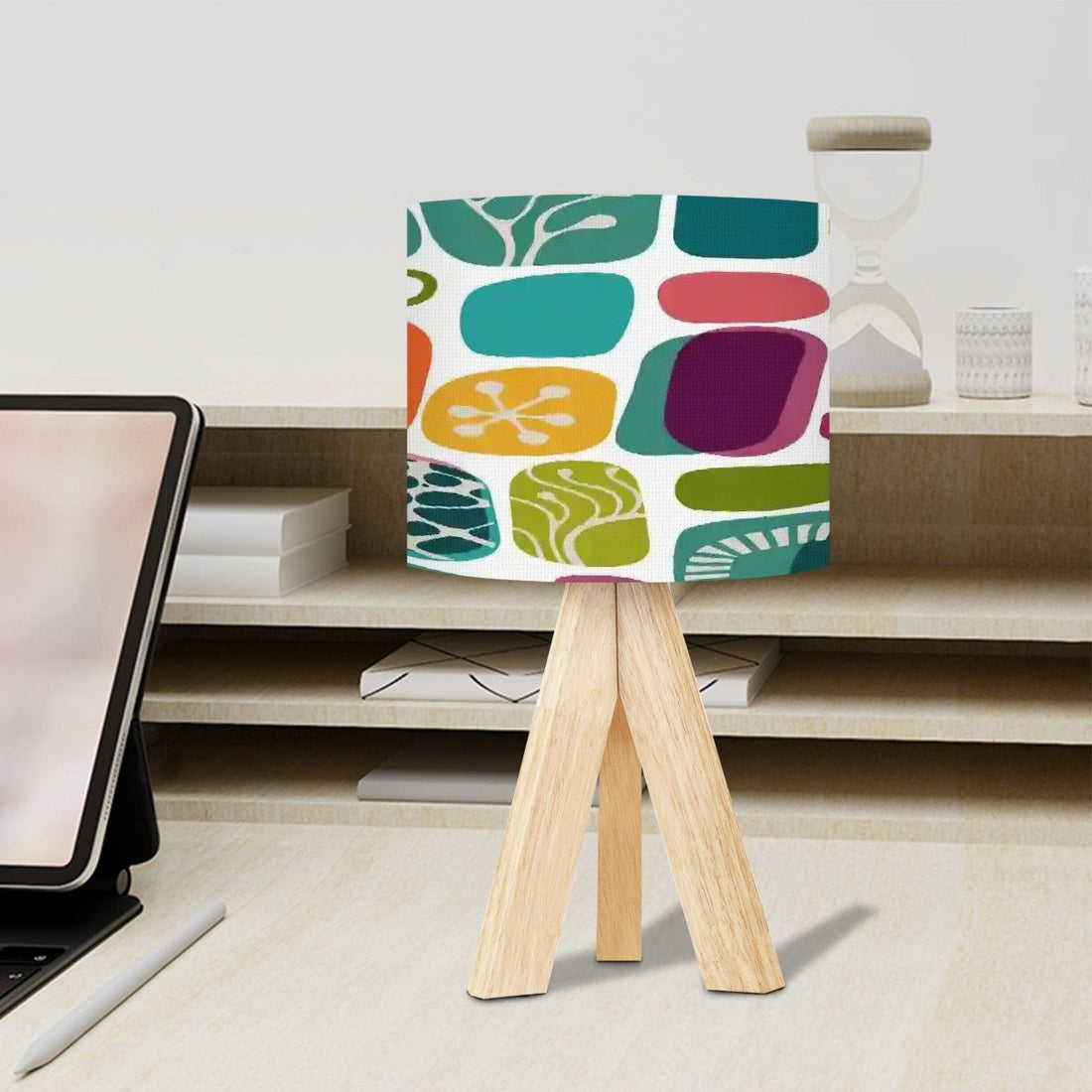 Kate McEnroe New York 1950s Mid Century Modern Retro Amoeba Abstract Wooden Tripod Table LampTable LampsGd9C5CzwnZ