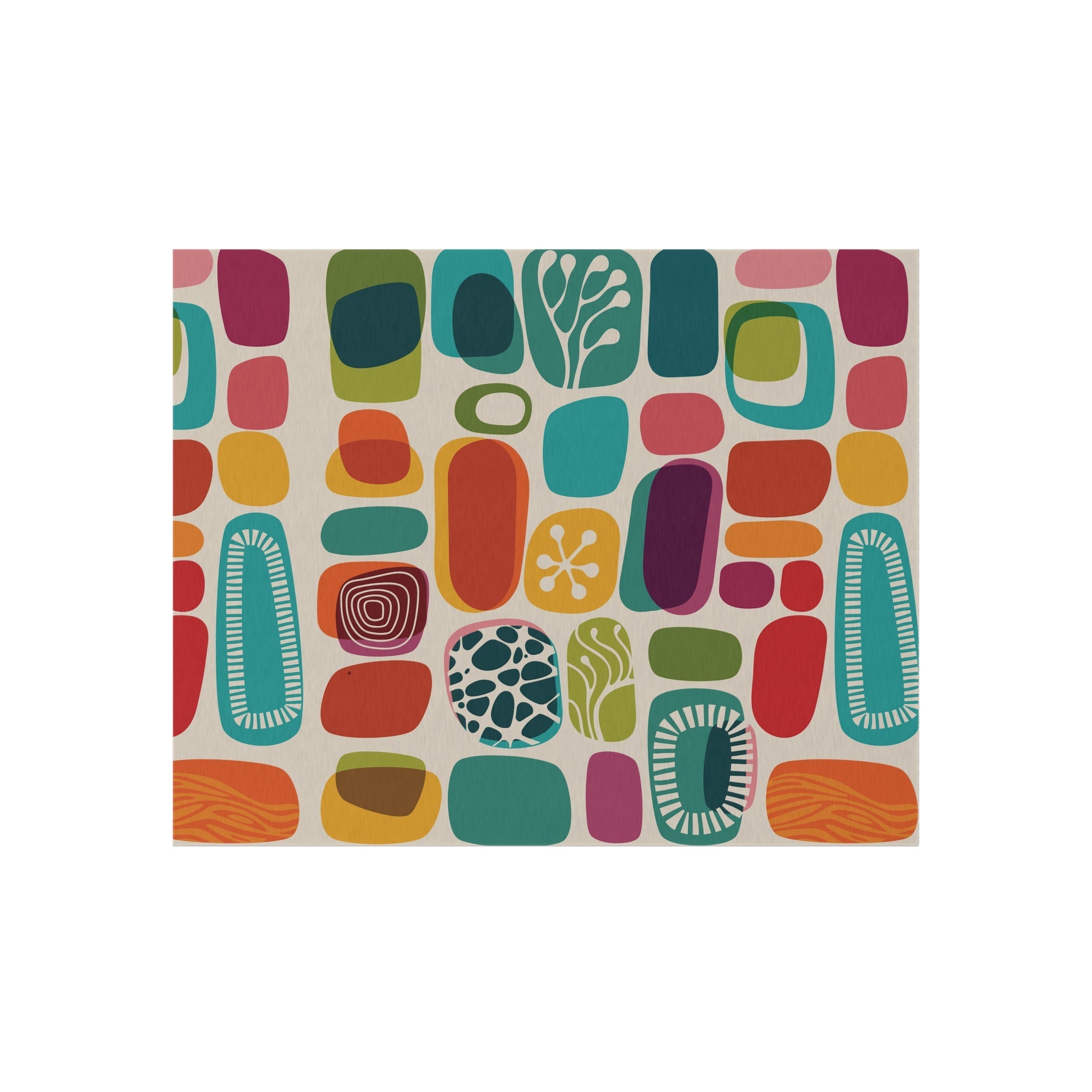 Kate McEnroe New York 1950s Mid Mod Amoeba Outdoor Rug, Retro Mid Century Modern Patio Rug, MCM Porch Rug, Mid Century Modern Indoor, Outdoor RugRugs53328306099316878996