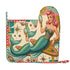 Kate McEnroe New York 1950s Retro Mermaid Atomic Starburst Oven Mitt Pot Holder Set (Right)Oven Mitts & Pot Holder SetCL7dbj30CP