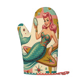 Kate McEnroe New York 1950s Retro Mermaid Atomic Starburst Oven Mitt Pot Holder Set (Right)Oven Mitts & Pot Holder SetCL7dbj30CP
