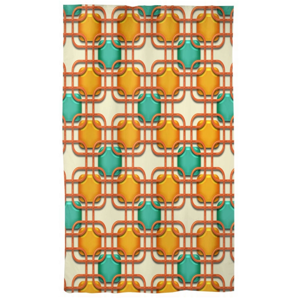 Kate McEnroe New York 1950s Retro Mid Century Modern Geometric Window CurtainsWindow Curtains50x84 - SinglePanel