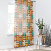 Kate McEnroe New York 1950s Retro Mid Century Modern Geometric Window CurtainsWindow CurtainsCurtainSheer - 50x84 - SinglePanel