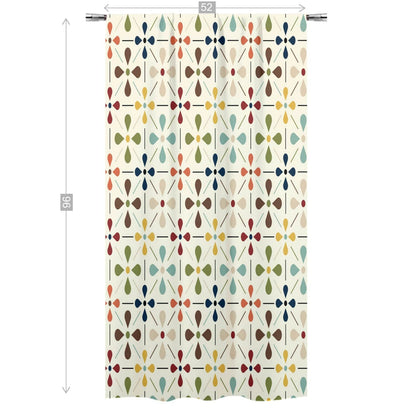 Kate McEnroe New York 1950s Retro Scandinavian Floral Mid Century Modern Window Curtains Single PanelWindow Curtains107784