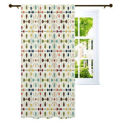 Kate McEnroe New York 1950s Retro Scandinavian Floral Mid Century Modern Window Curtains Single PanelWindow Curtains107784