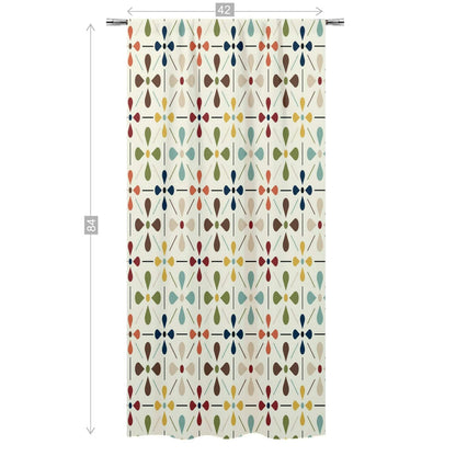 Kate McEnroe New York 1950s Retro Scandinavian Floral Mid Century Modern Window Curtains Single PanelWindow Curtains107784