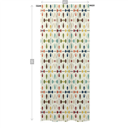 Kate McEnroe New York 1950s Retro Scandinavian Floral Mid Century Modern Window Curtains Single PanelWindow Curtains107784