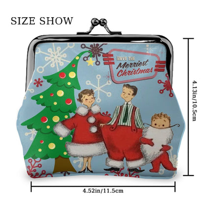 Kate McEnroe New York 1950s Retro Vintage Christmas Card Art Coin Purse, Mid Century Modern Kisslock WalletCoin PursesemSCwJ5J0j