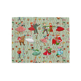 Kate McEnroe New York 1950s Retro Vintage Christmas Placemats Set of 4, Mid Century Modern Green Red Holiday TablePlacemats6836692_17484