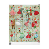 Kate McEnroe New York 1950s Retro Vintage Christmas Wrapping Paper, Mid Century Modern Retro Green, Red, Women, Ladies, Housewives Holiday Gift WrapWrapping Paper10990869824688872139