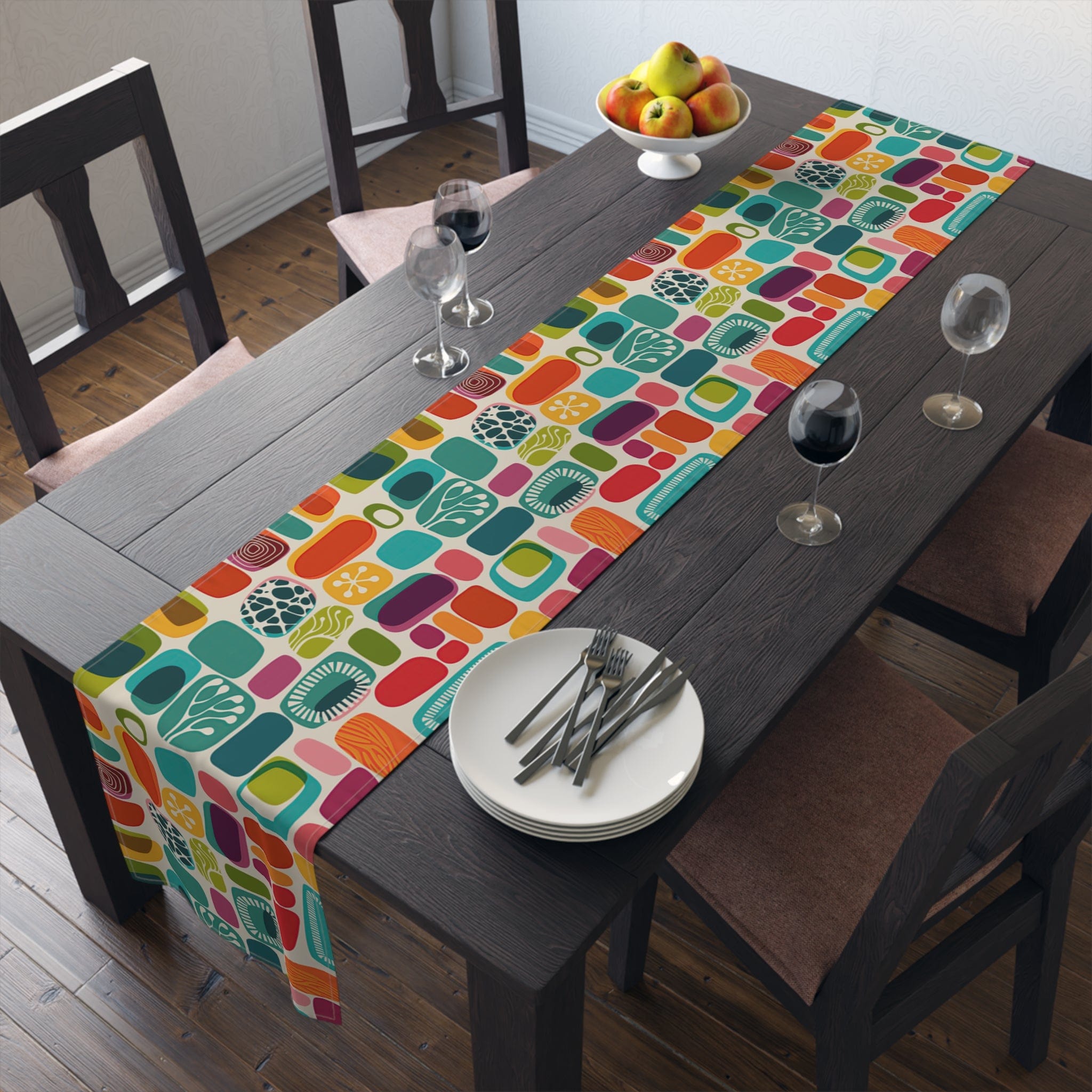 Kate McEnroe New York 1960s Mid Century Modern Retro Amoeba Table RunnerTable Runners19456460336446287978