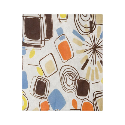 Kate McEnroe New York 1960s Mid Century Modern Retro Vintage Geometric Abstract Blanket Blankets