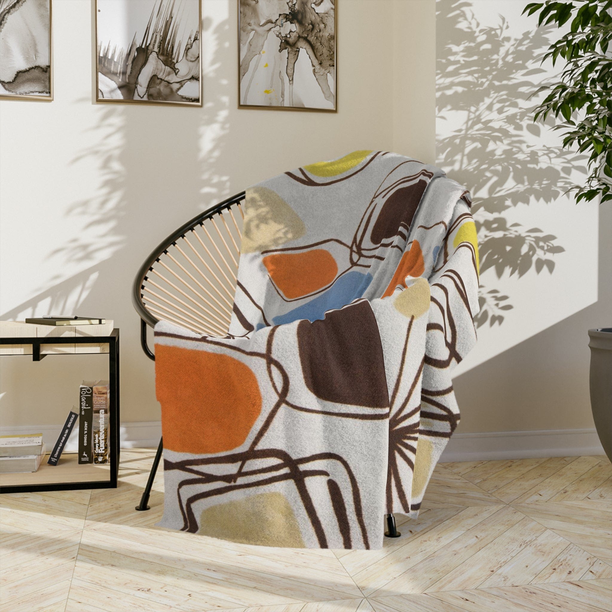 Kate McEnroe New York 1960s Mid Century Modern Retro Vintage Geometric Abstract BlanketBlankets93458108030196853094