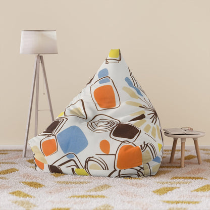 Kate McEnroe New York 1960s Mid Mod Retro Vintage Geometric Abstract Bean Bag Chair Cover Bean Bag Chair Covers 38" × 42" × 29" / Without insert 23919019117428071065