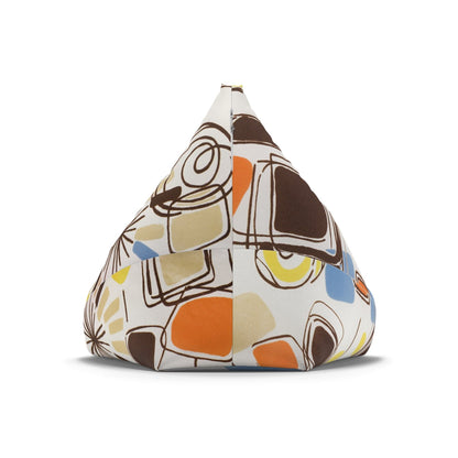 Kate McEnroe New York 1960s Mid Mod Retro Vintage Geometric Abstract Bean Bag Chair Cover Bean Bag Chair Covers