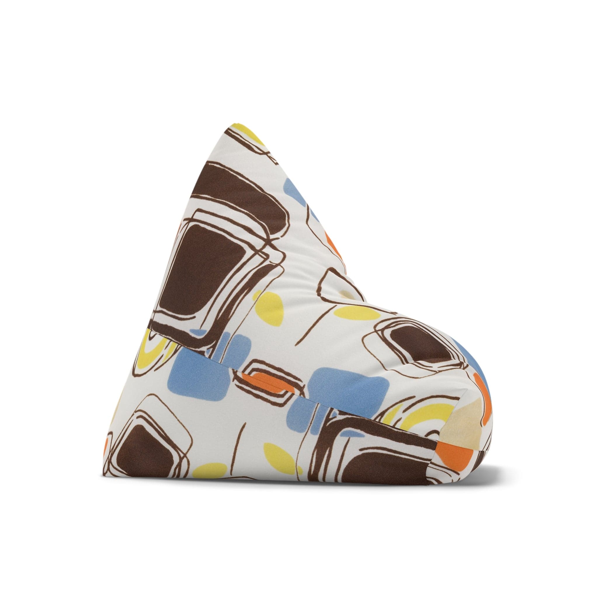Kate McEnroe New York 1960s Mid Mod Retro Vintage Geometric Abstract Bean Bag Chair CoverBean Bag Chair Covers23919019117428071065