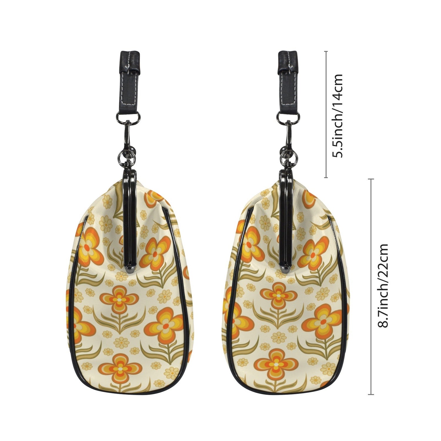 Kate McEnroe New York 1970s Flower Power Mid Mod Retro Groovy Kisslock Crossbody BagCrossbody BagsD3187438