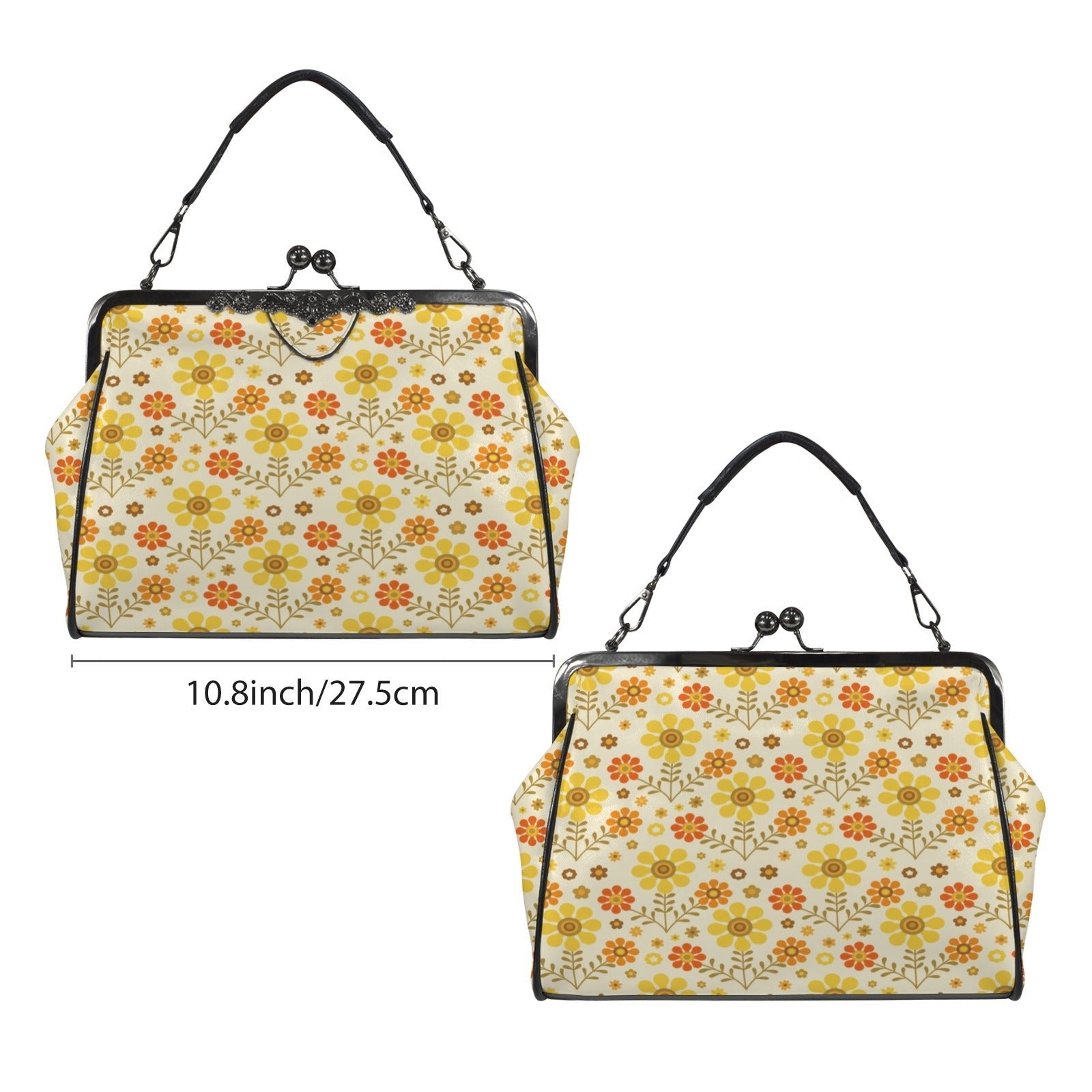 Kate McEnroe New York 1970s Groovy Hippie Retro Flower Power Kisslock Crossbody BagCrossbody BagsD3187440